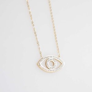 Collar Ojo Brillo Dorado