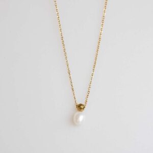 Collar Perla Dorada Minimal