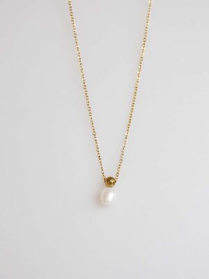 Collar Perla Dorada Minimal