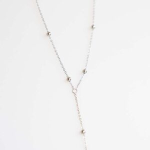 Collar Esferas Plateado