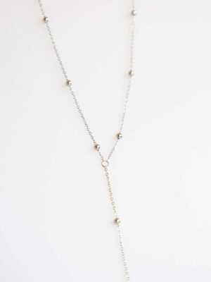 Collar Esferas Plateado
