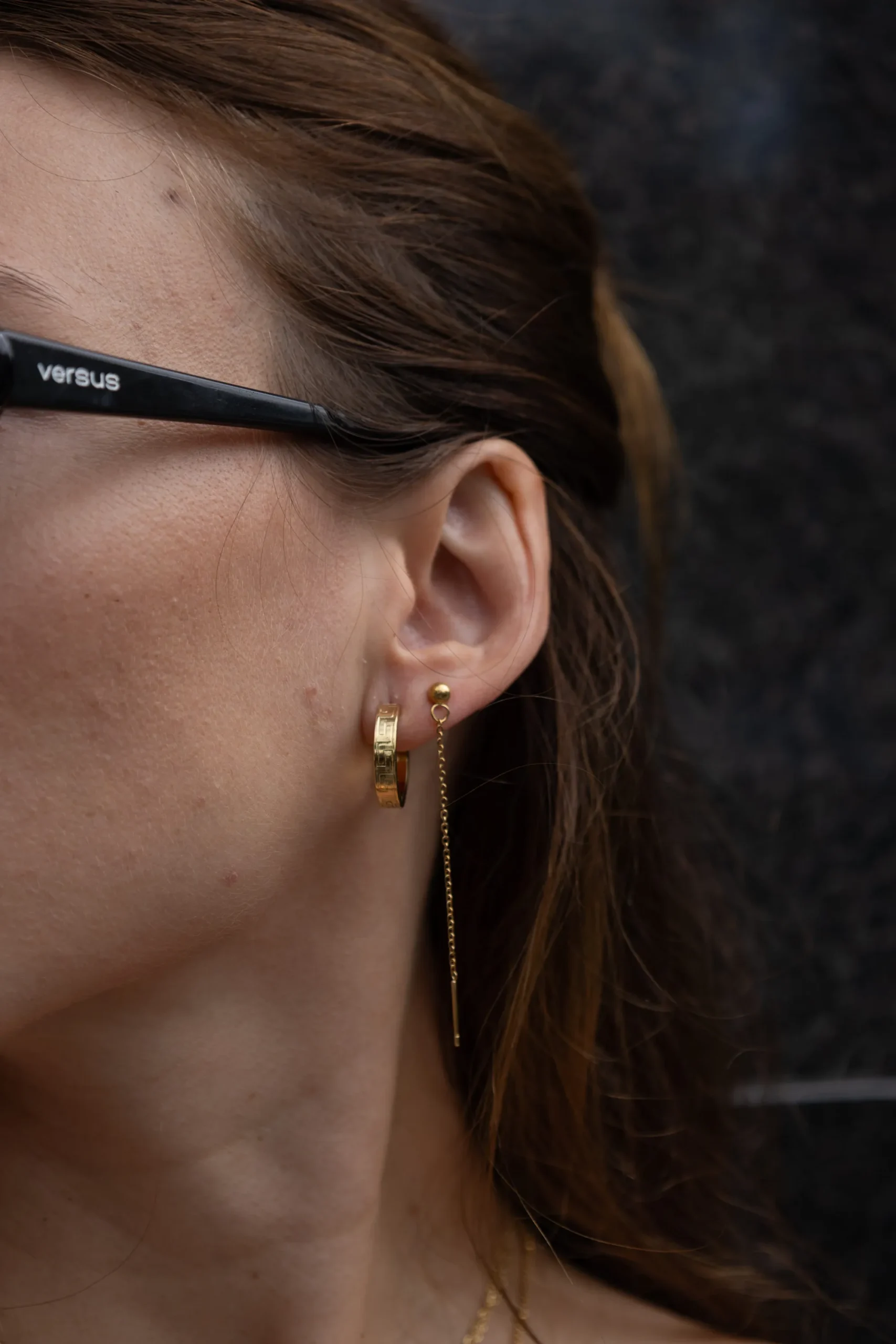 Aros Dorados Greca Clásica - Imagen 6