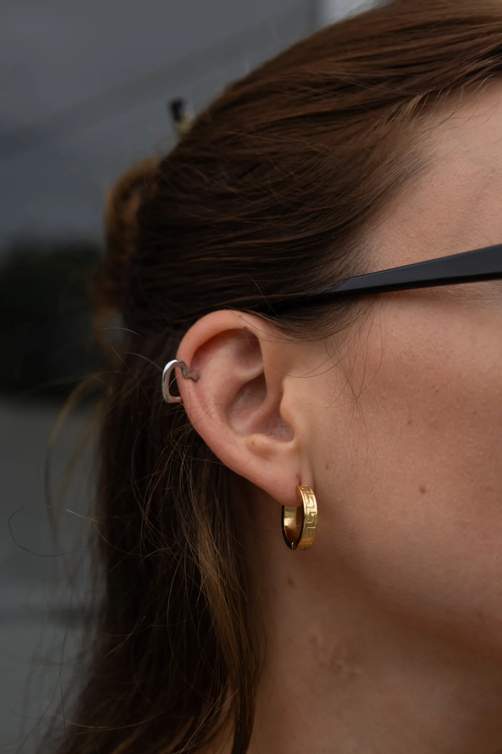 Aros Dorados Greca Clásica - Imagen 5